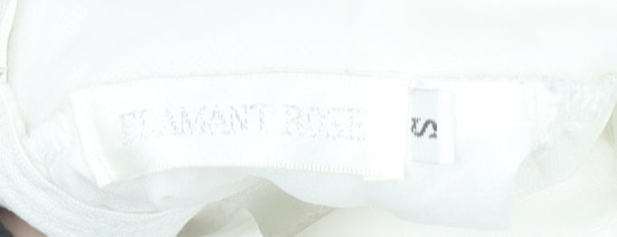 Womens UK Size S Flamant Rose White Camisole Blouse