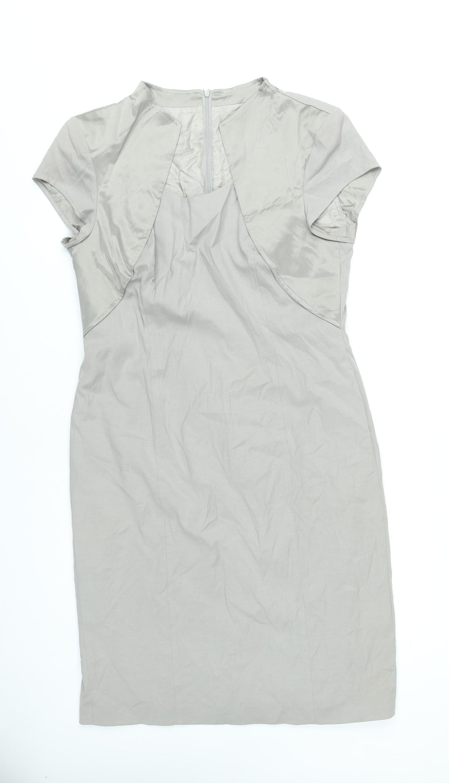 Singh Madan Womens Beige Size 18 Sheath Workwear Dress