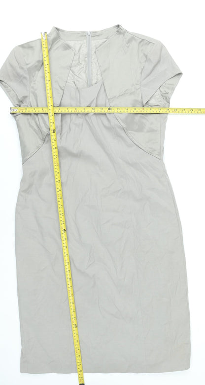 Singh Madan Womens Beige Size 18 Sheath Workwear Dress