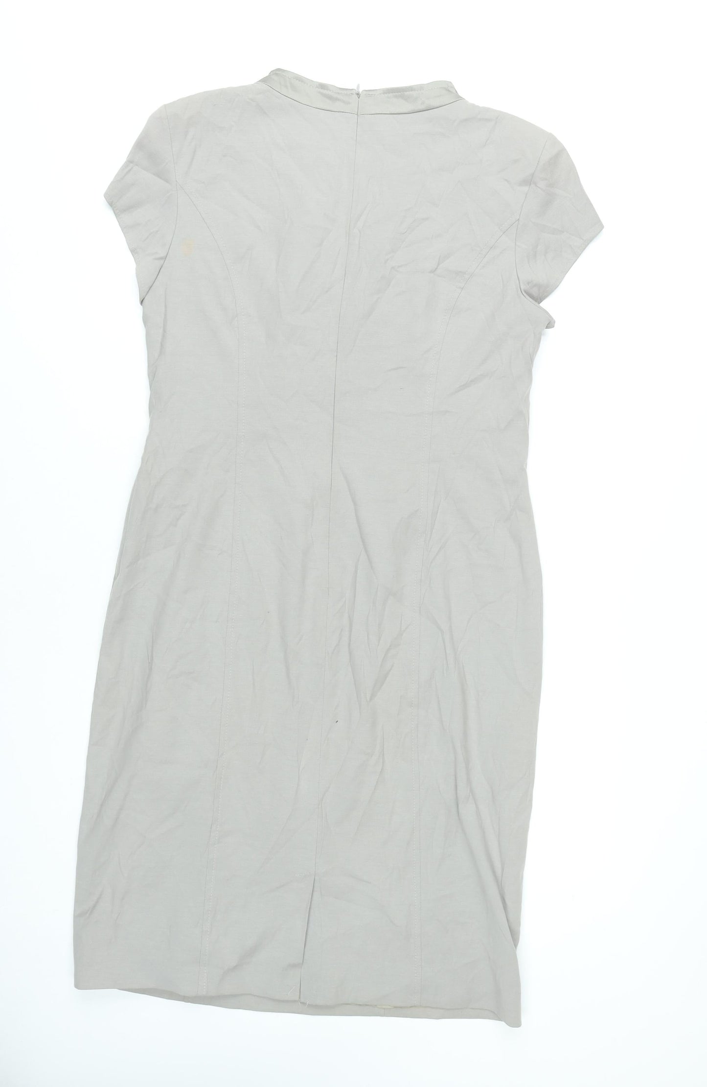 Singh Madan Womens Beige Size 18 Sheath Workwear Dress
