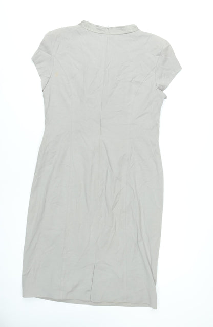 Singh Madan Womens Beige Size 18 Sheath Workwear Dress