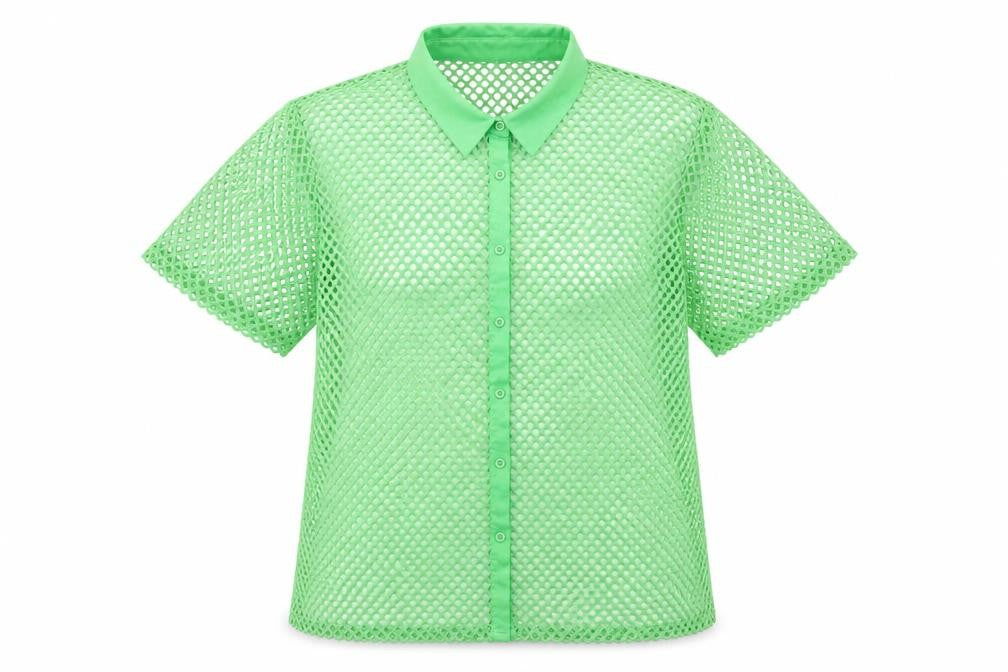 Womens UK Size 14 PRETTYLITTLETHING Green Basic Button-Up