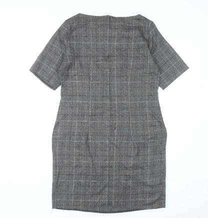 Apricot Women’s Grey Check Shift Dress UK 12 Workwear Business
