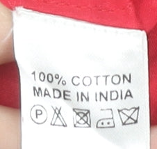 East Womens Black Cotton Floral Embroidered A-Line Skirt Size 14