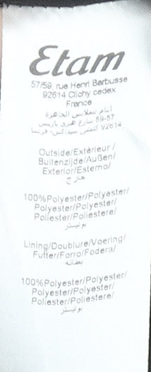 Etam Womens Black Shift Dress UK 8 Short Ruffle Long Sleeve