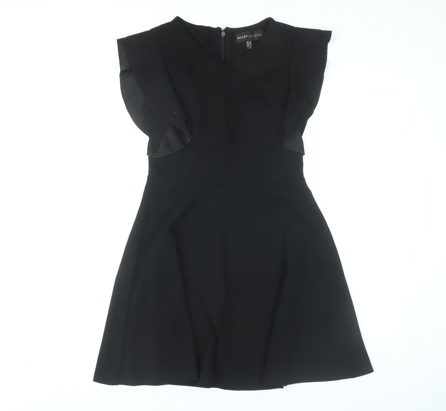 Mela London Women’s Black Size 8 Fit & Flare Knee Length Dress