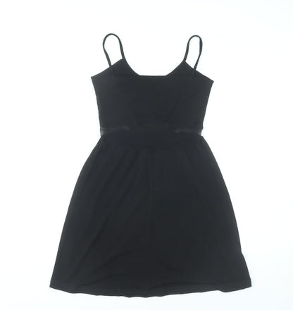 Monsoon Women’s Black L Slip Dress V-Neck Classic Knee Length