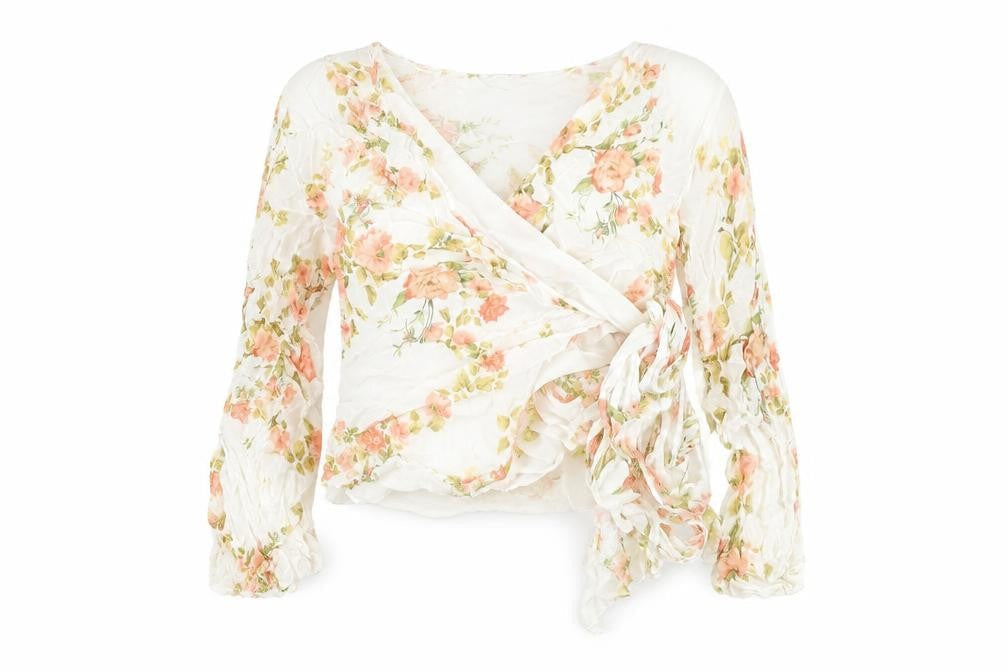 Womens UK Size S Zara Multicoloured Wrap Blouse