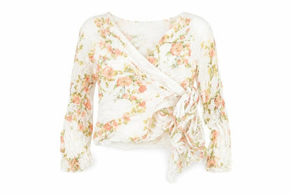 Womens UK Size S Zara Multicoloured Wrap Blouse