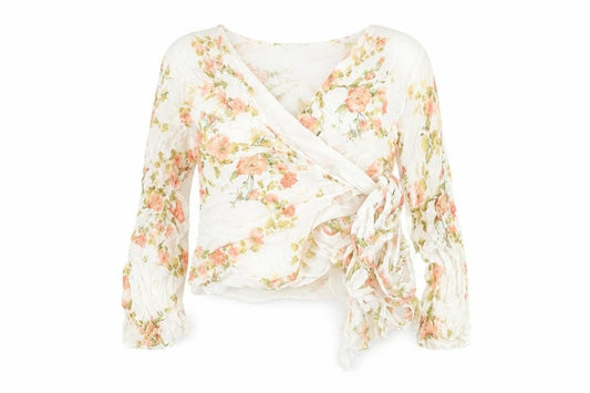 Womens UK Size S Zara Multicoloured Wrap Blouse