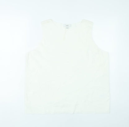 Womens UK Size 20 Marks and Spencer White Basic Tank