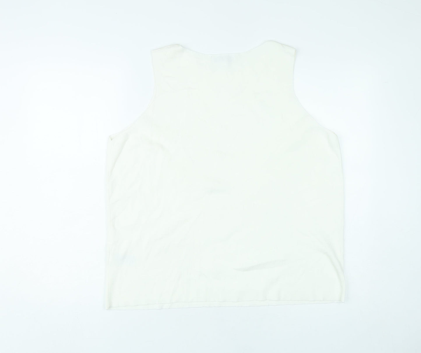 Womens UK Size 20 Marks and Spencer White Basic Tank