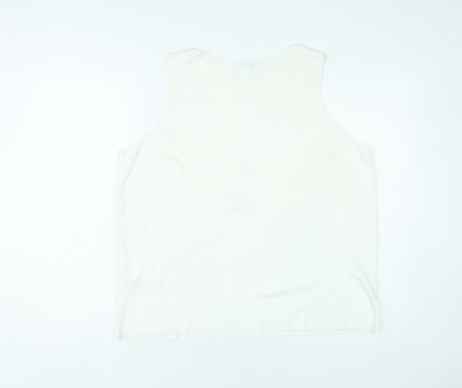 Womens UK Size 20 Marks and Spencer White Basic Tank