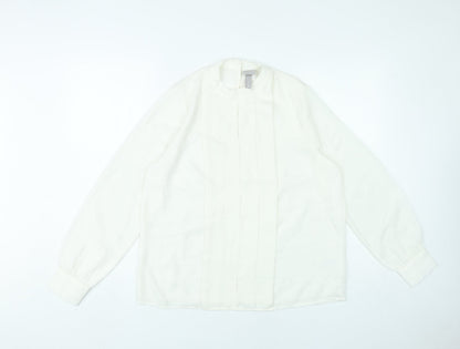 Womens UK Size M H&M Ivory Basic Blouse