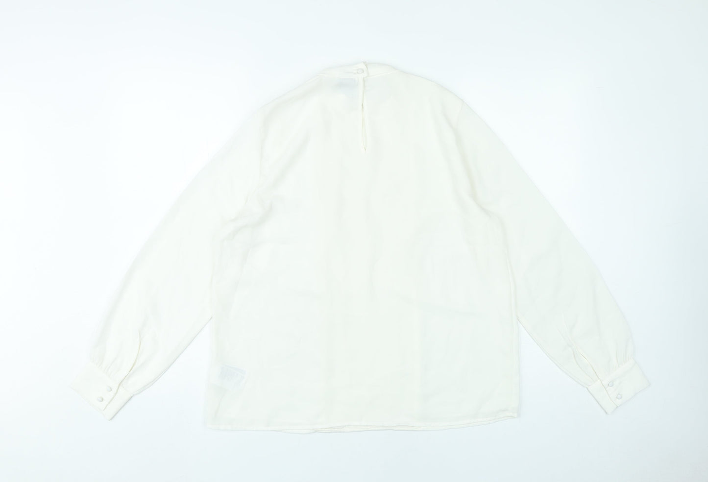 Womens UK Size M H&M Ivory Basic Blouse