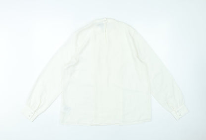 Womens UK Size M H&M Ivory Basic Blouse