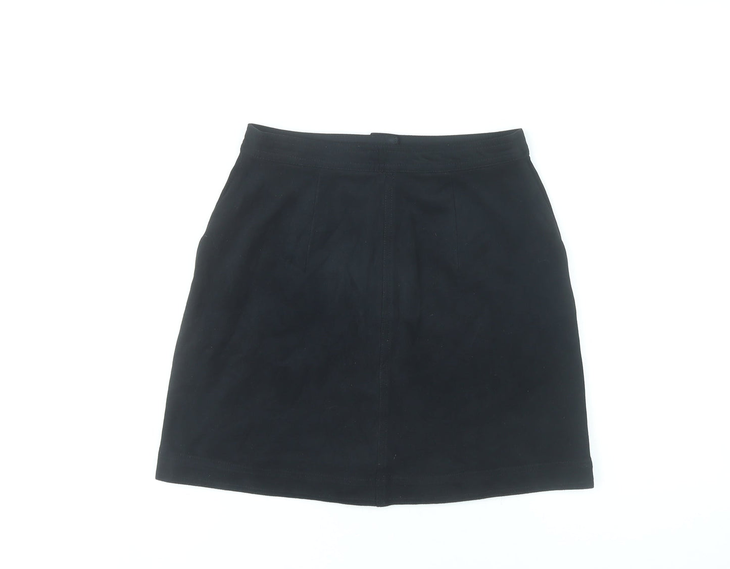 Abercrombie & Fitch Womens Black Mini Skirt XS High Rise Button Front