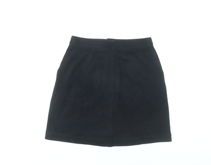 Abercrombie & Fitch Womens Black Mini Skirt XS High Rise Button Front