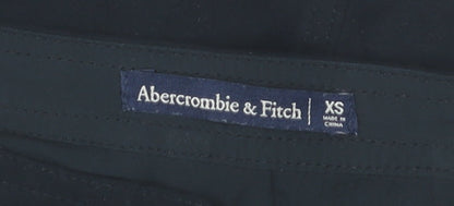 Abercrombie & Fitch Womens Black Mini Skirt XS High Rise Button Front