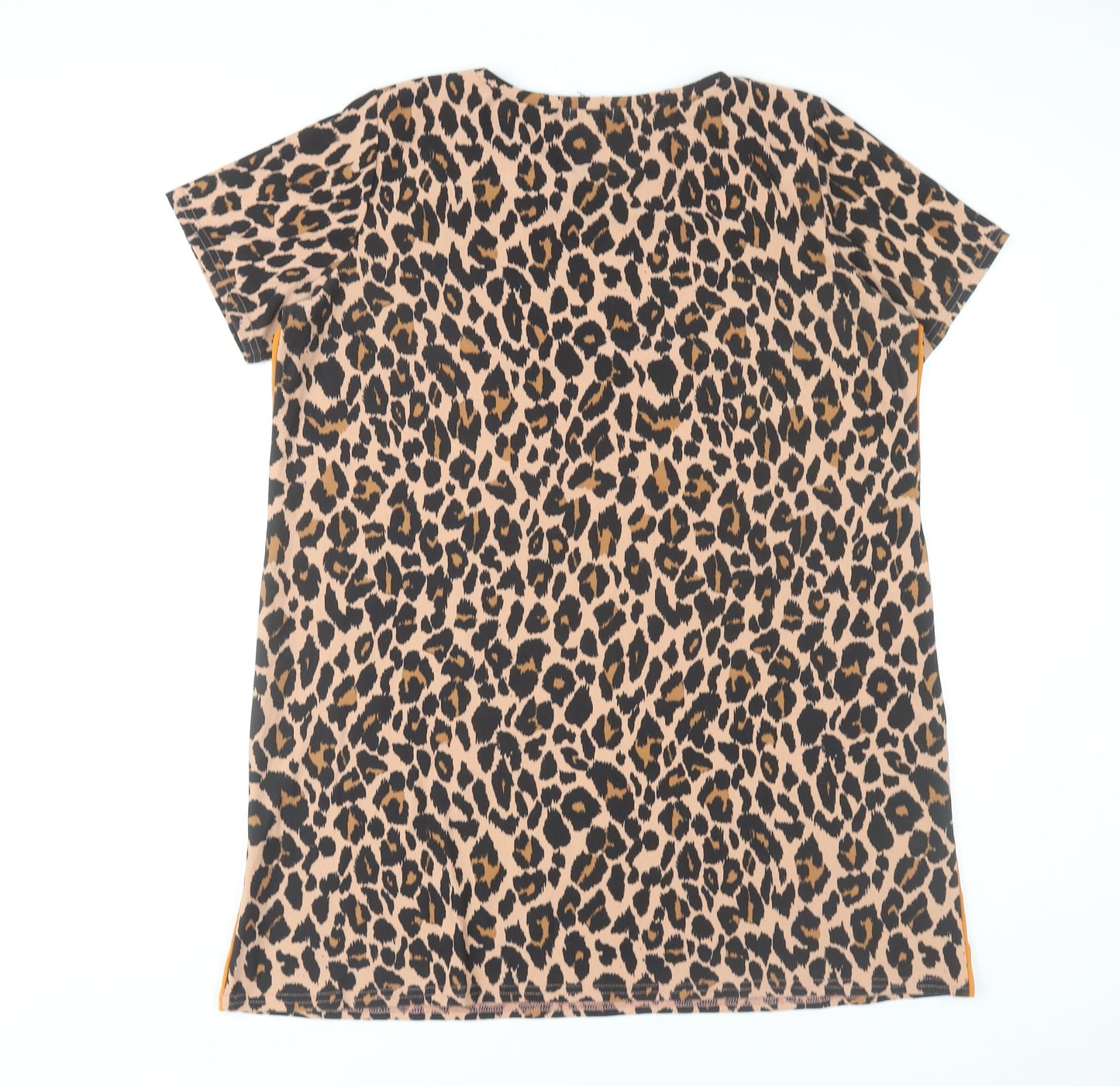 Boohoo Women’s Leopard Print Shift Dress Size 16 Short Sleeve