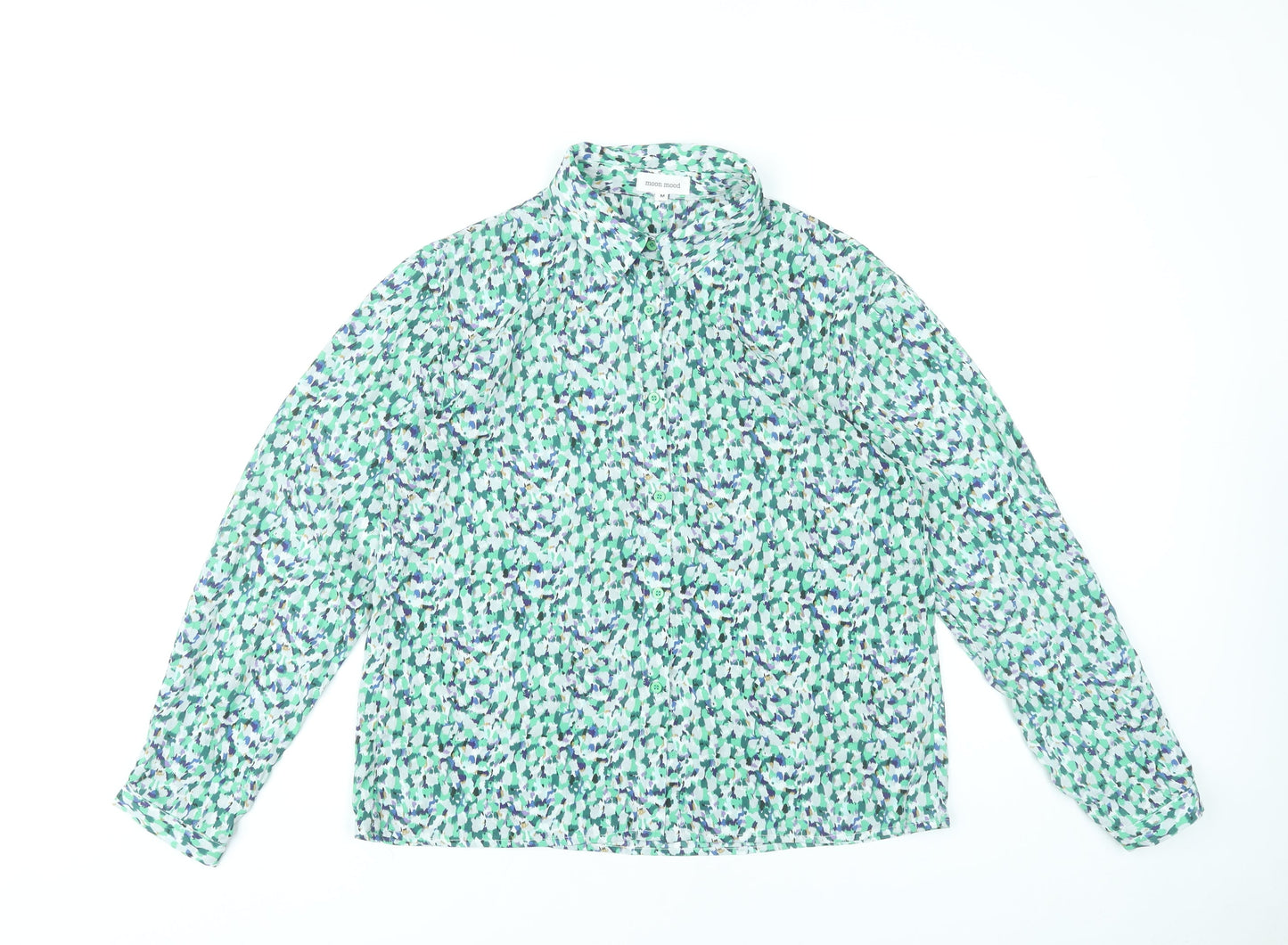 Moon Mood Womens Multicoloured Floral Button-Up Blouse M