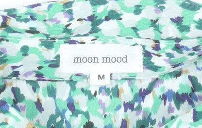 Moon Mood Womens Multicoloured Floral Button-Up Blouse M