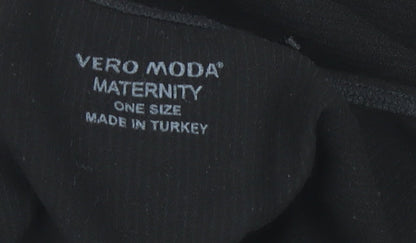 Vero Moda Women Black Maternity Tank Midi Dress One Size