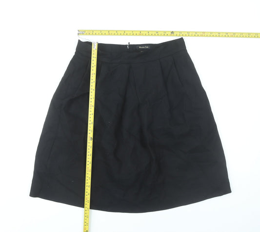 Massimo Dutti Women’s Black Knee Length A-Line Skirt Size 12