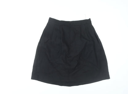 Massimo Dutti Women’s Black Knee Length A-Line Skirt Size 12