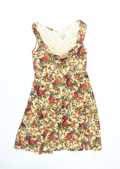 Lindy Bop Women’s Multicoloured Floral Fit & Flare Dress UK 12