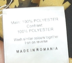 Internacionale Women’s Yellow Star Print Sheer Blouse Size 10