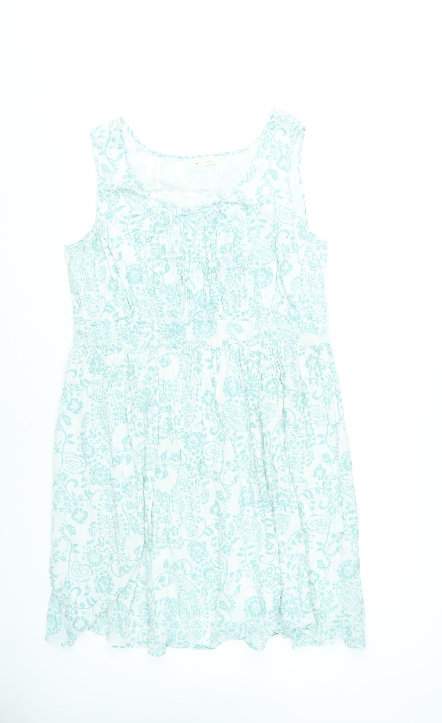 Rare Earth Women Blue Floral A-Line Summer Dress Size 18