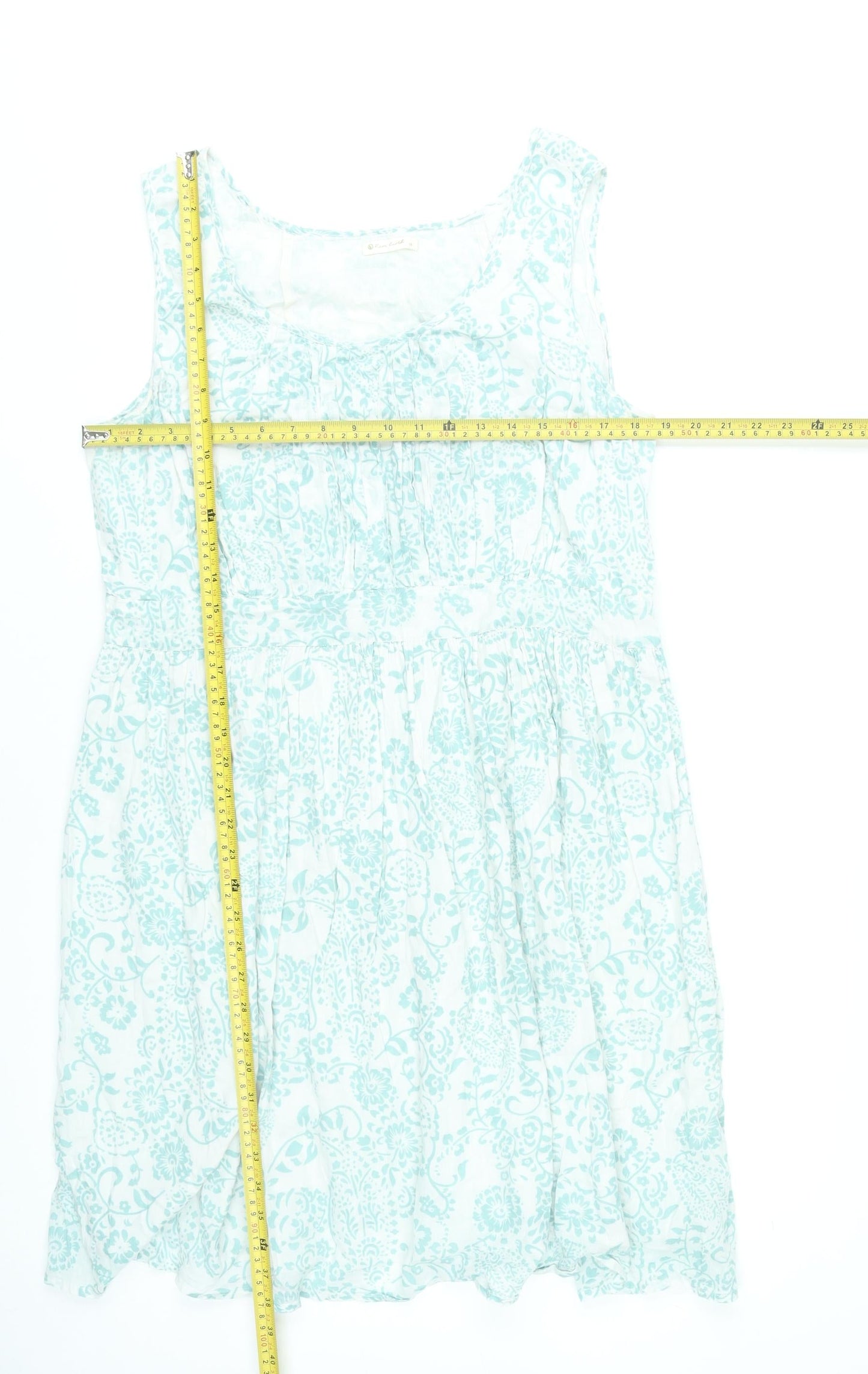 Rare Earth Women Blue Floral A-Line Summer Dress Size 18