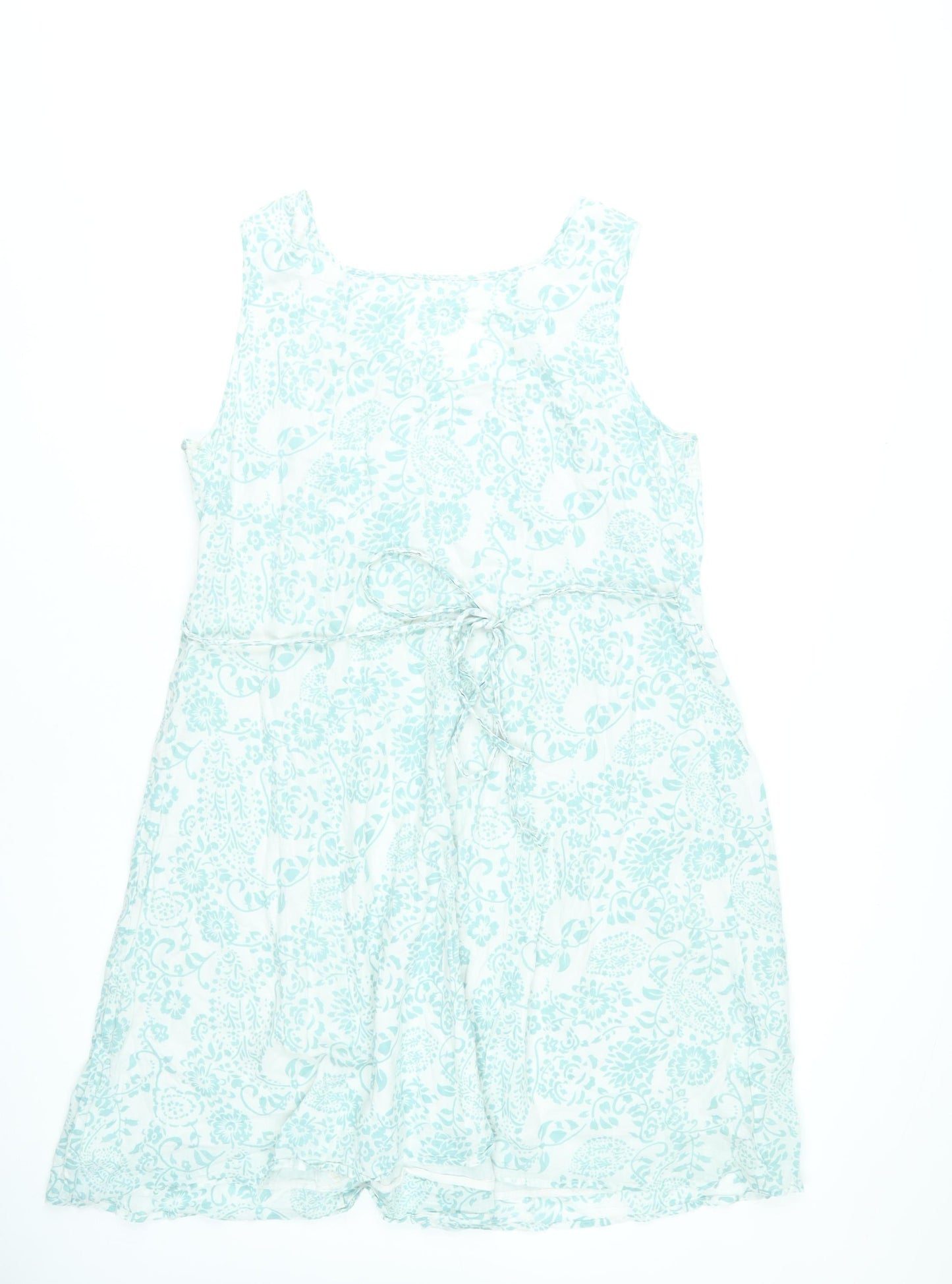 Rare Earth Women Blue Floral A-Line Summer Dress Size 18