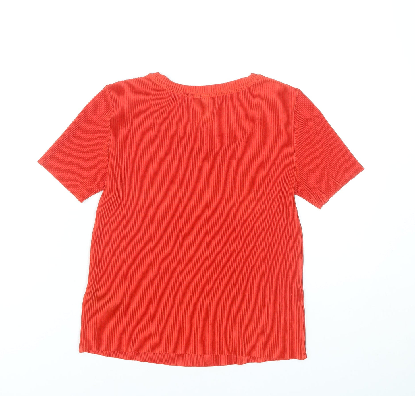 & Other Stories Women Red Size 6 Short Sleeve Scoop Neck T-Shirt