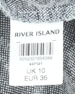 River Island Women’s White Floral Lace Bodycon Dress Size 10