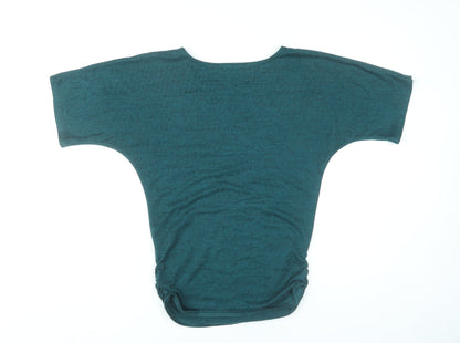 Apricot Womens Green Size 8 Dolman Sleeve Polyester T-Shirt