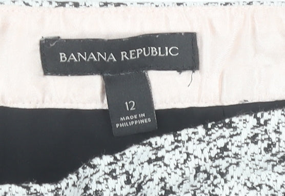 Banana Republic Women’s Black A-Line Skirt Size 12 Cotton Blend
