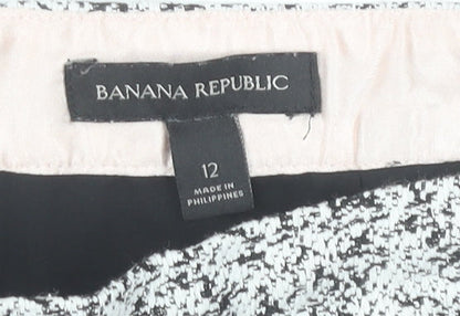 Banana Republic Women’s Black A-Line Skirt Size 12 Cotton Blend
