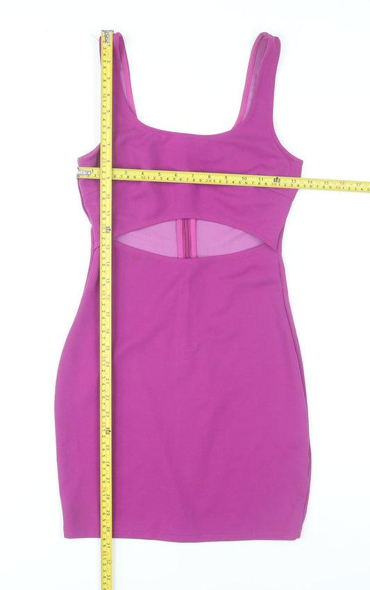 Parisian Women’s Pink Scoop Neck Bodycon Cut Out Dress Size 6