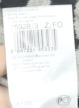 Marc Cain Women’s Black Grey White Zebra Bodycon Dress Size 10