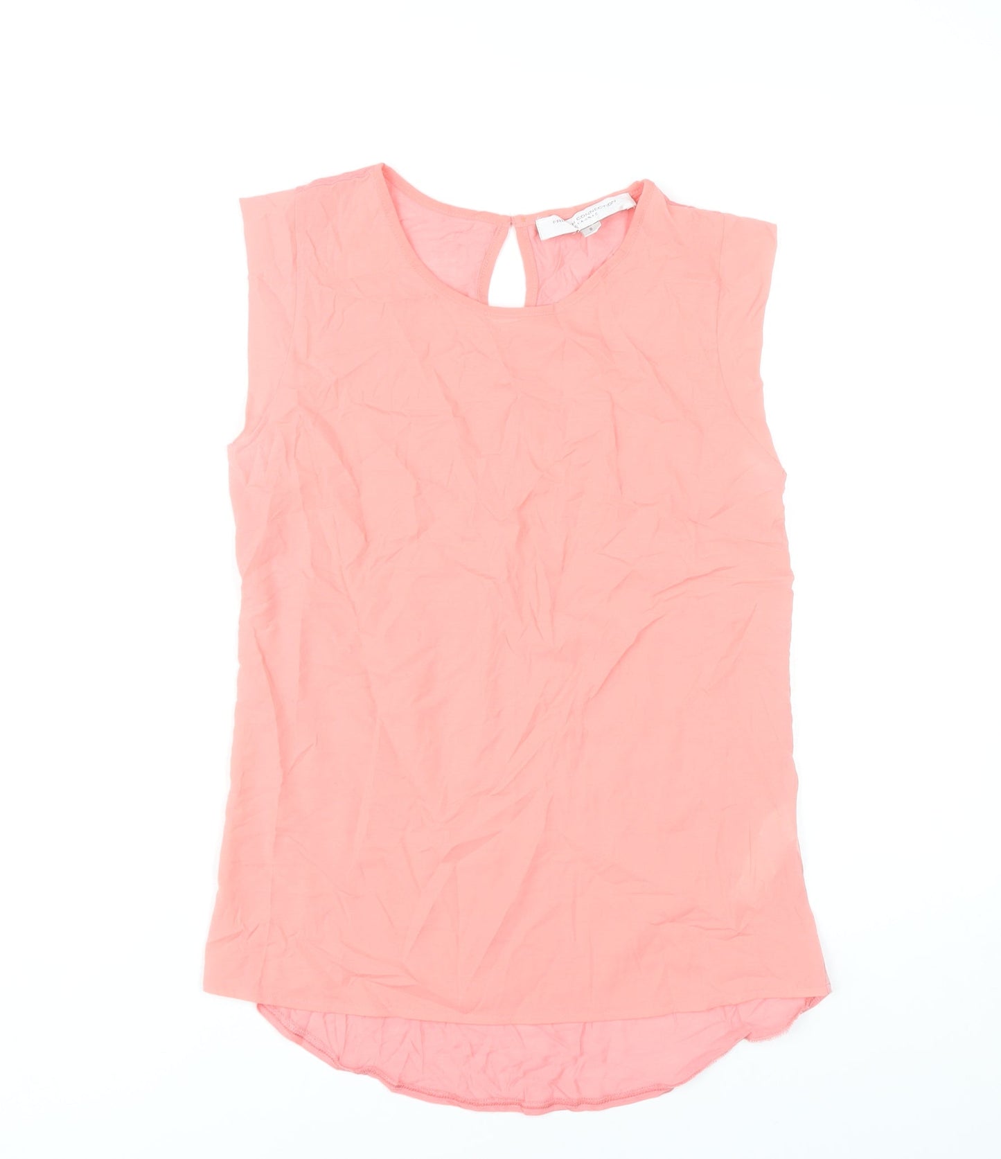 French Connection Women’s Pink Blouse Sleeveless Round Neck Size S