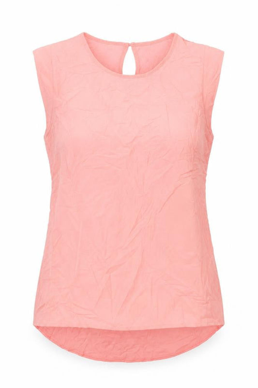French Connection Women’s Pink Blouse Sleeveless Round Neck Size S