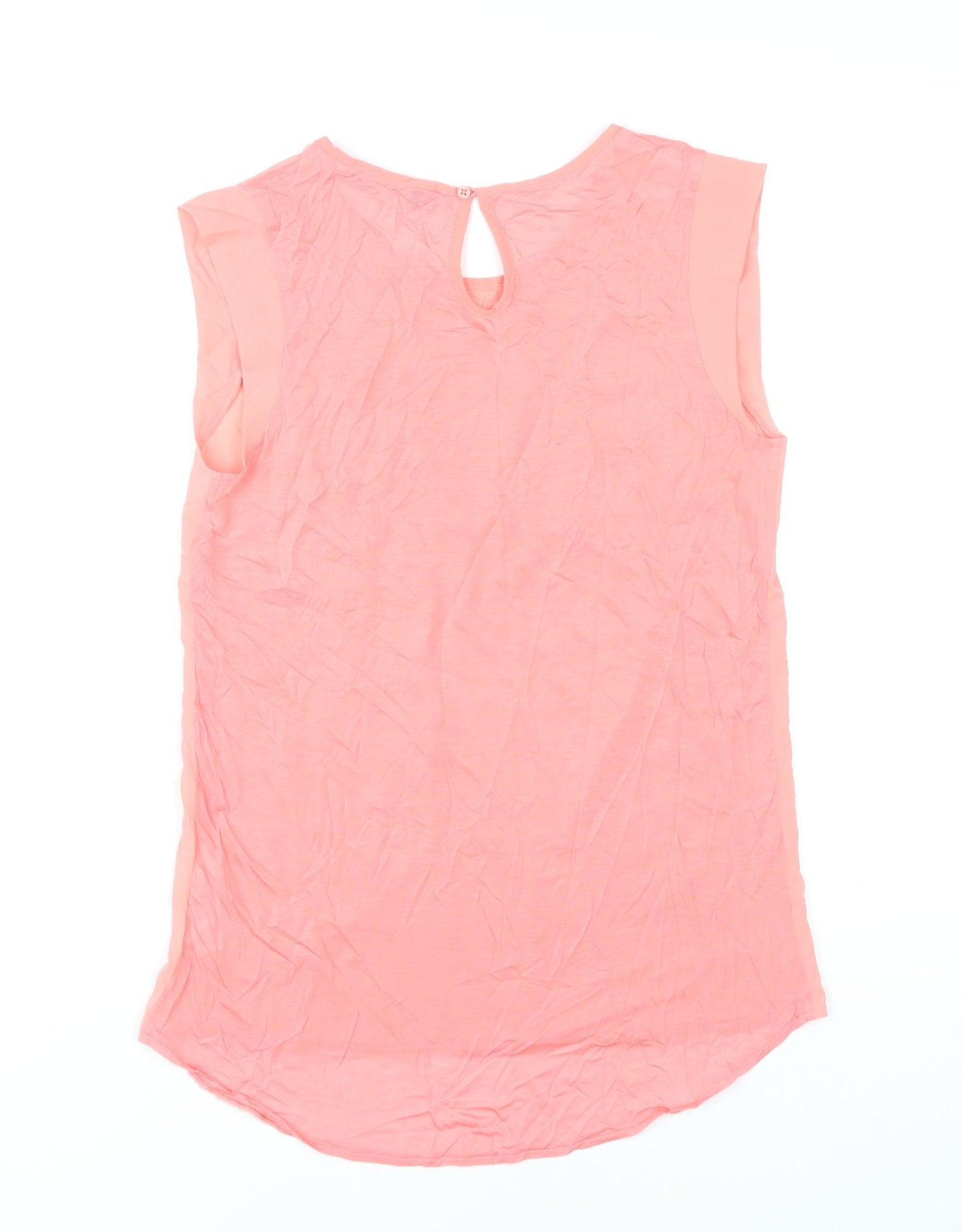 French Connection Women’s Pink Blouse Sleeveless Round Neck Size S