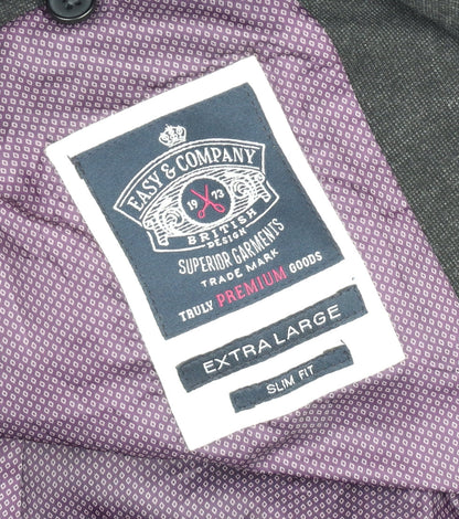 Easy & Company Men’s Grey Slim Fit Blazer Jacket XL