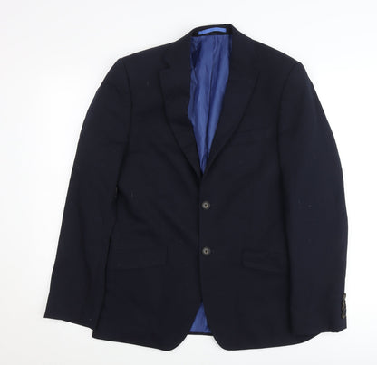 Marks and Spencer Men's Blue Slim Fit 36R Suit Jacket Wool Blend