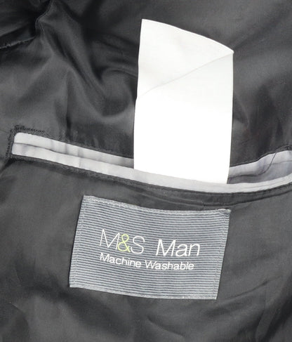 Marks and Spencer Men's Grey 42L Suit Jacket Single Breasted