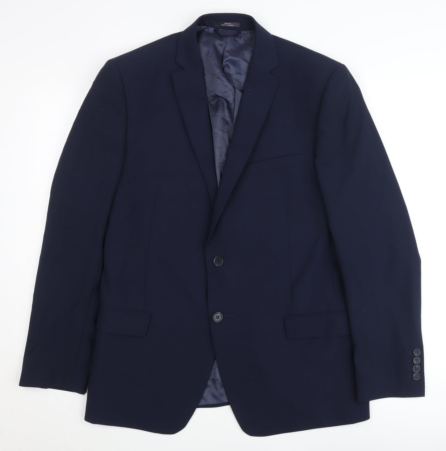 Marks and Spencer Men's Blue Slim Fit Blazer Jacket 42 Chest XL