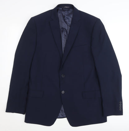 Marks and Spencer Men's Blue Slim Fit Blazer Jacket 42 Chest XL