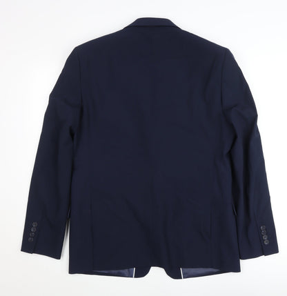 Marks and Spencer Men's Blue Slim Fit Blazer Jacket 42 Chest XL